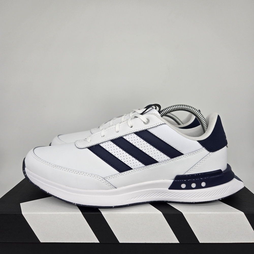 New adidas S2G Spikeless Leather 24 Golf White Navy Men's Shoes Size 10